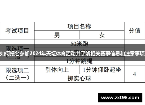 如何报名参加2024年天坛体育活动并了解相关赛事信息和注意事项